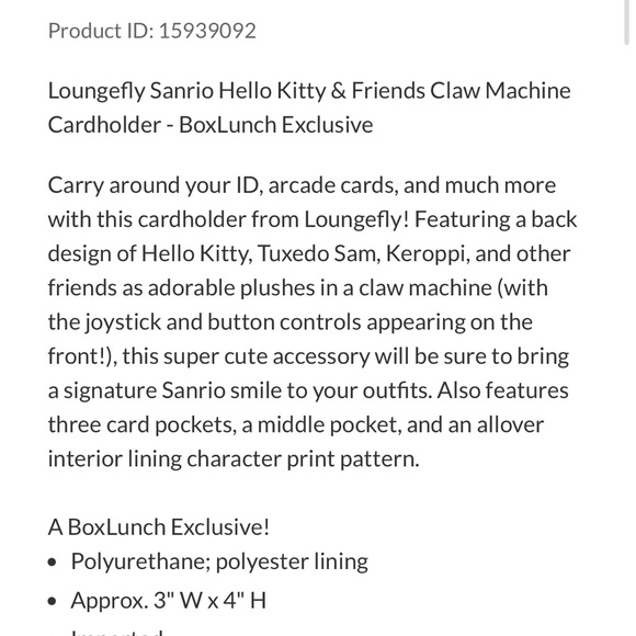 New hello kitty and friends claw machine cardholder - Picture 4 of 6